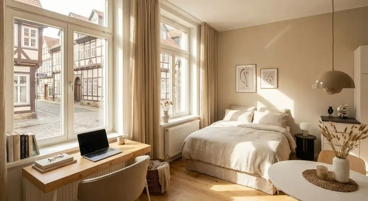 Elegantes Studenten-Apartment mit natürlichem Licht